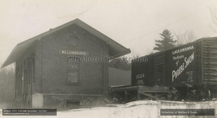 Postcard: Railroad Station, Williamsburgh, Massachusetts